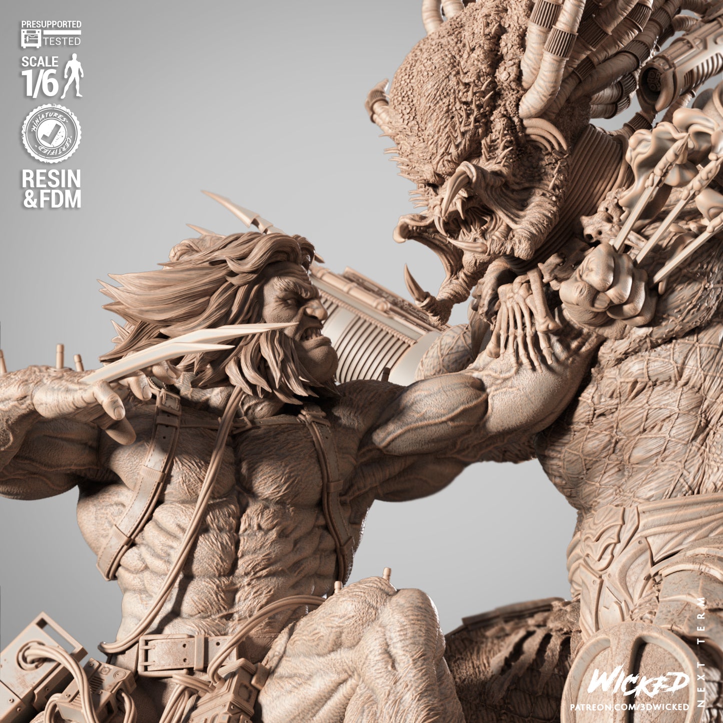 Weapon X VS Predator Diorama