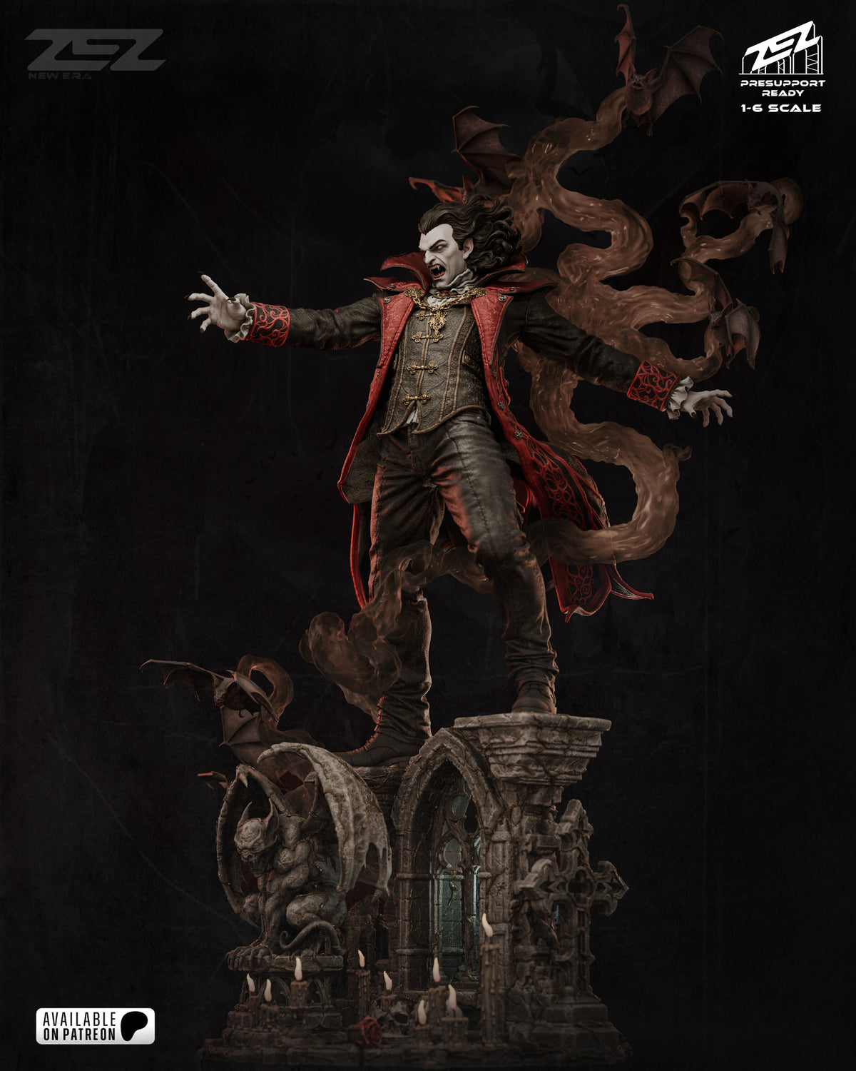Dracula Statue 3D-Printed Kit