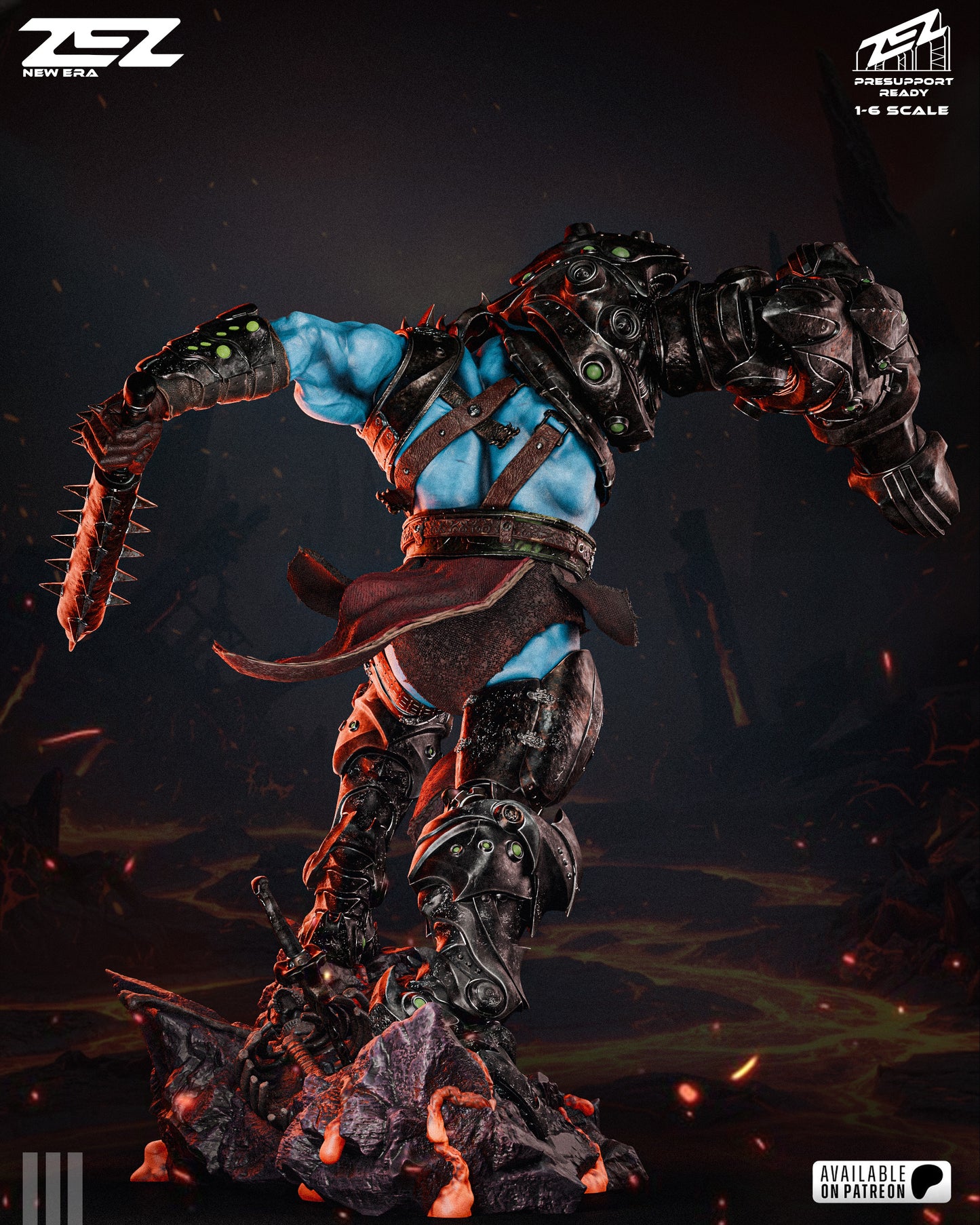 Trapjaw Statue 3D-Printed Kit