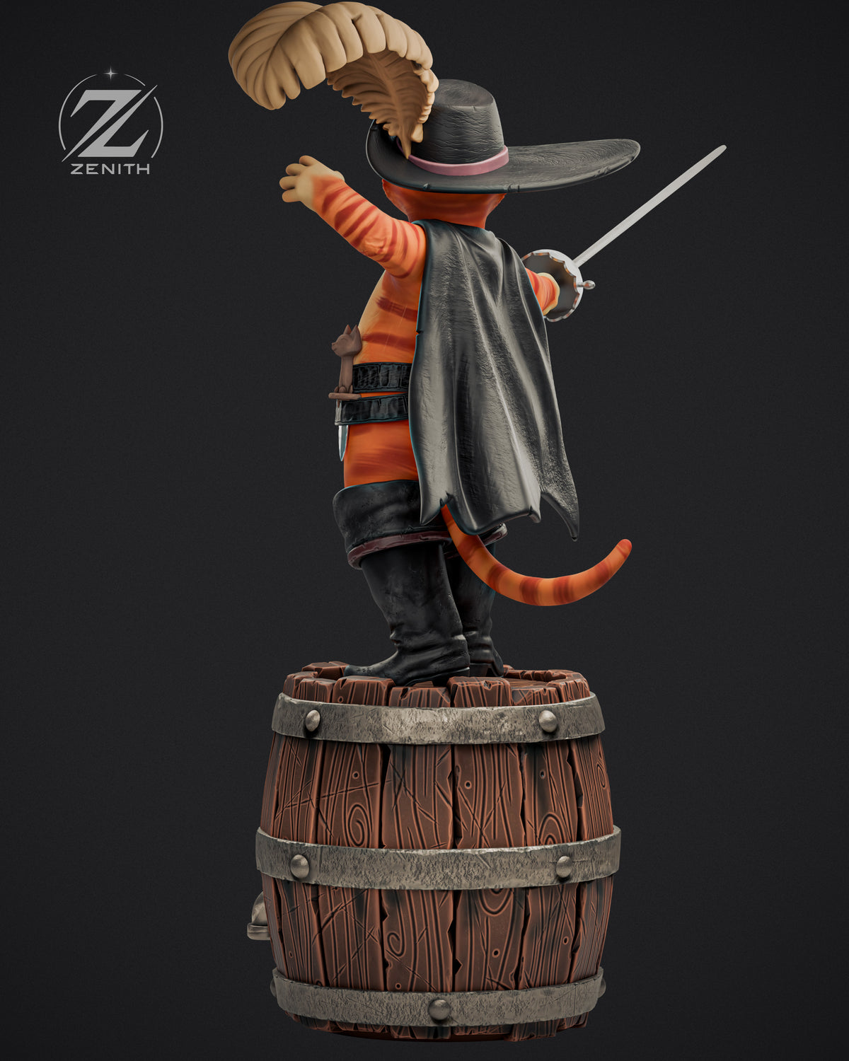 Puss In The Boots Statue 3D-Printed Kit