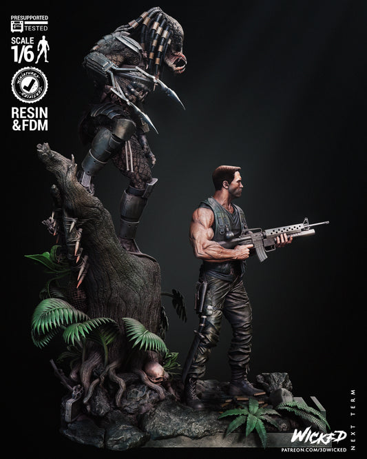 Predator And Dutch Diorama