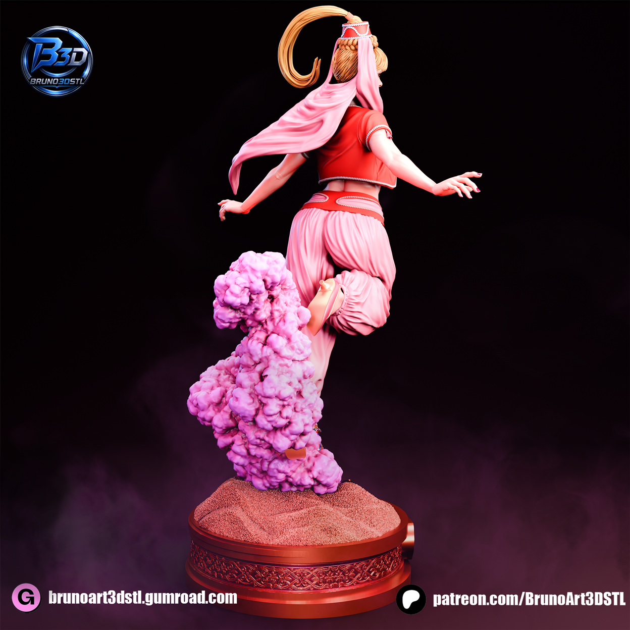 Jeannie Is A Genie Statue 3D-Printed Kit