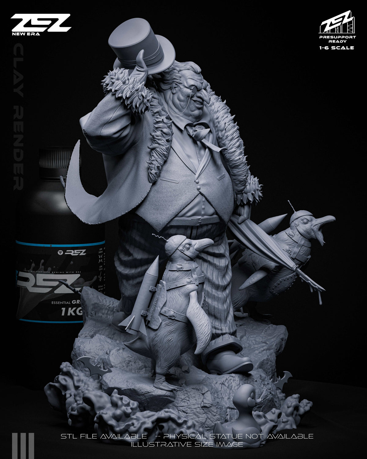Penguin Statue 3D-Printed Kit