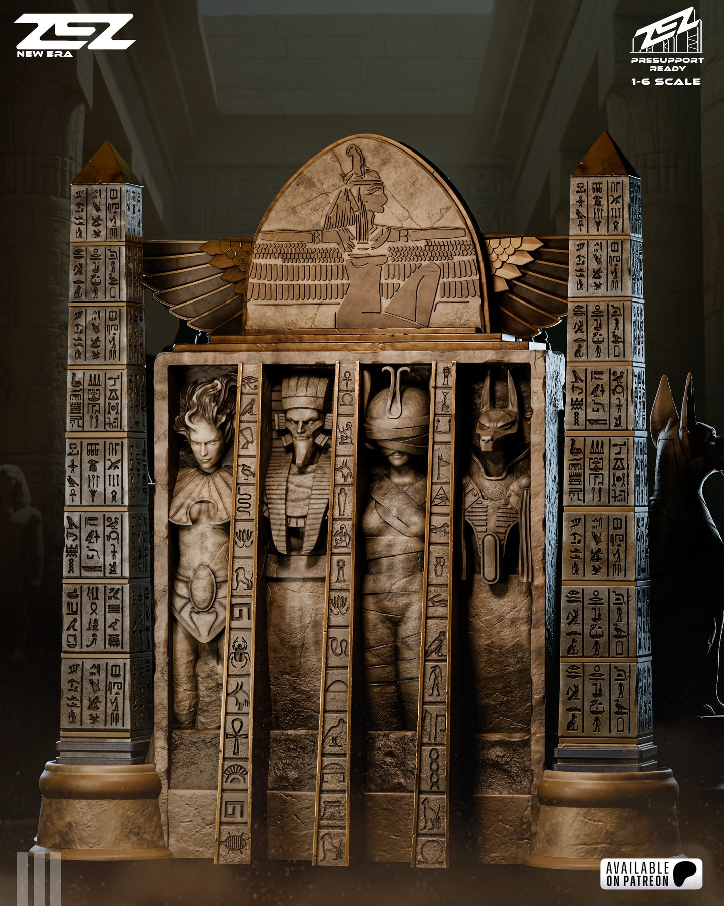 Apocalypse (Throne) Statue 3D-Printed Kit