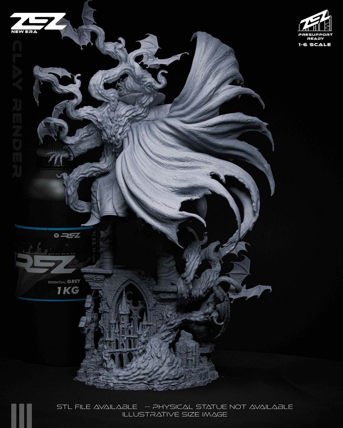 Dracula Statue 3D-Printed Kit
