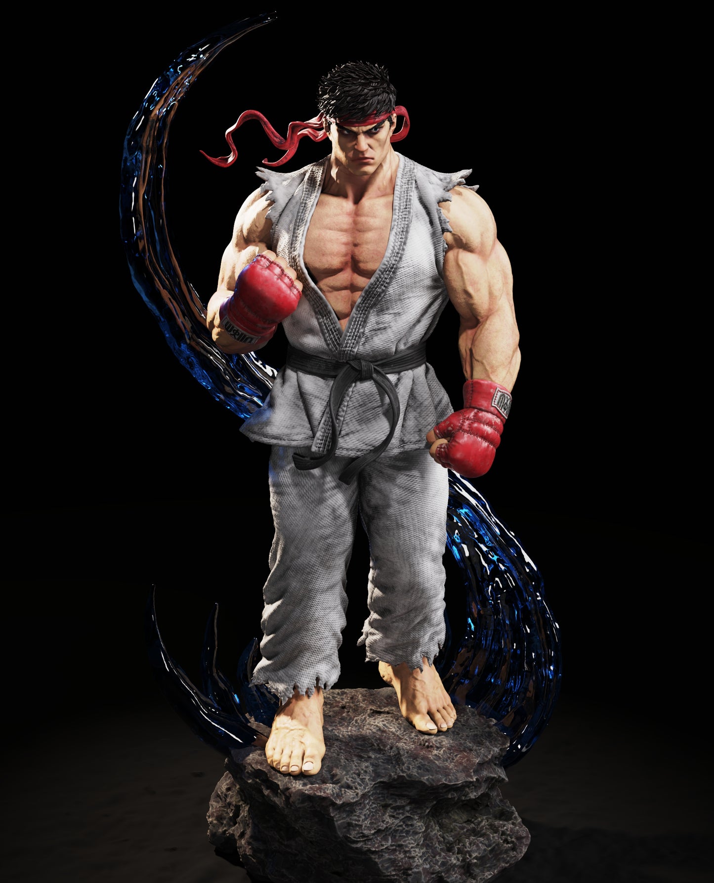 Ryu (Street Fighter) Statue 3D-Printed Kit