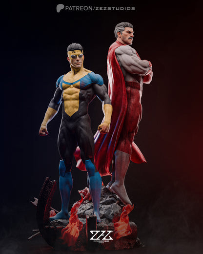Invincible & Omni Man Statue 3D-Printed Kit