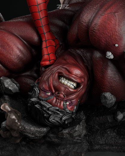 Spiderman VS Hulk Statue 3D-Printed Kit