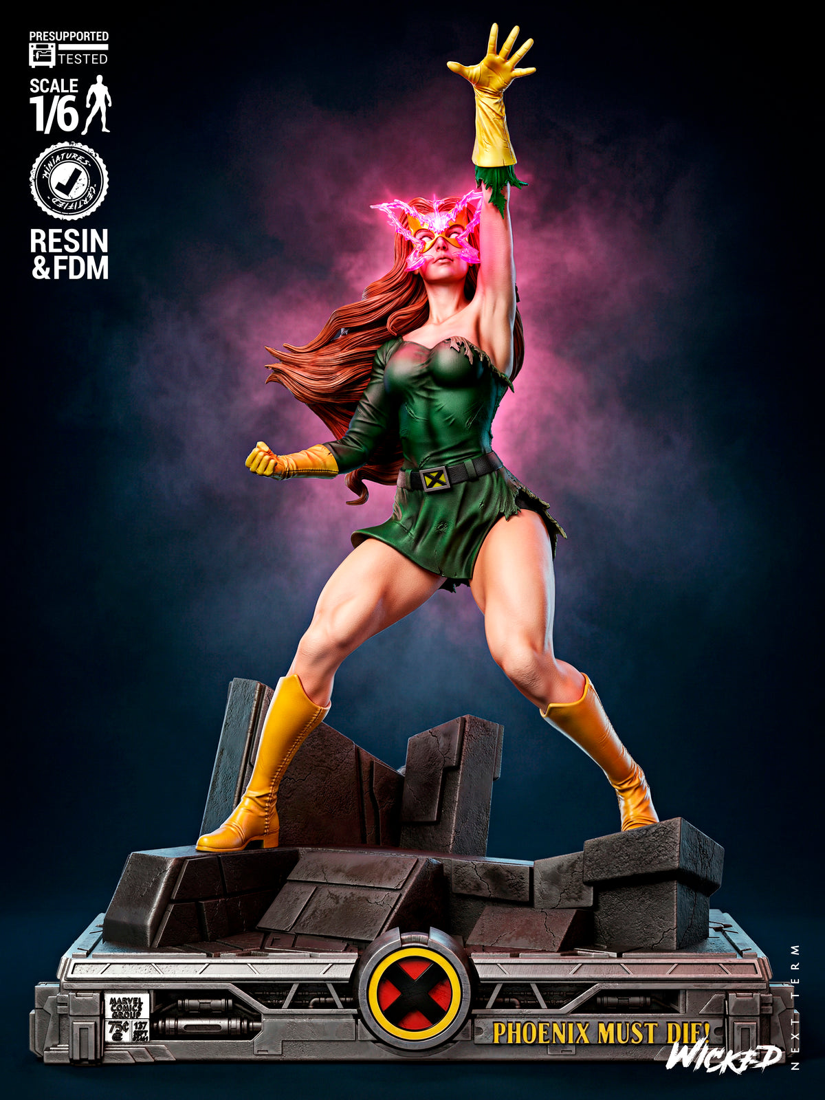Jean Grey Statue 3D-Printed Kit