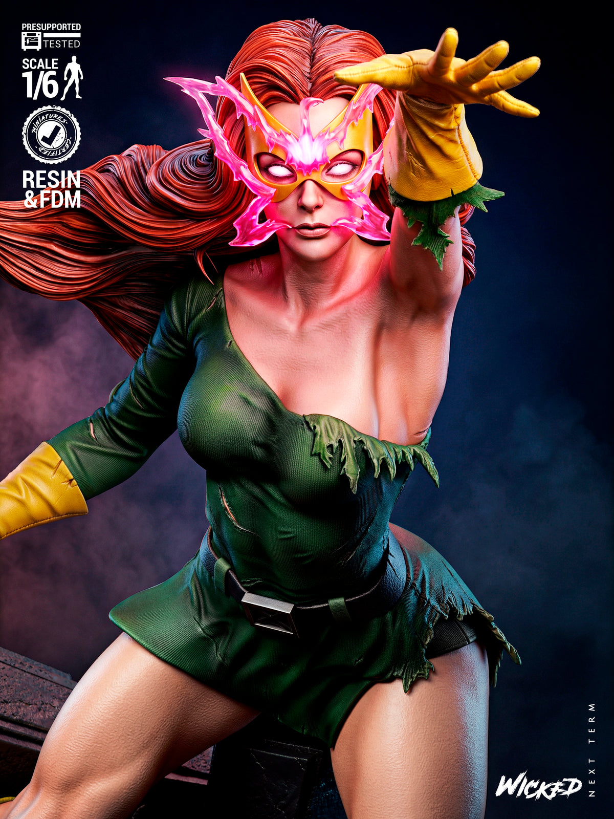 Jean Grey Statue 3D-Printed Kit