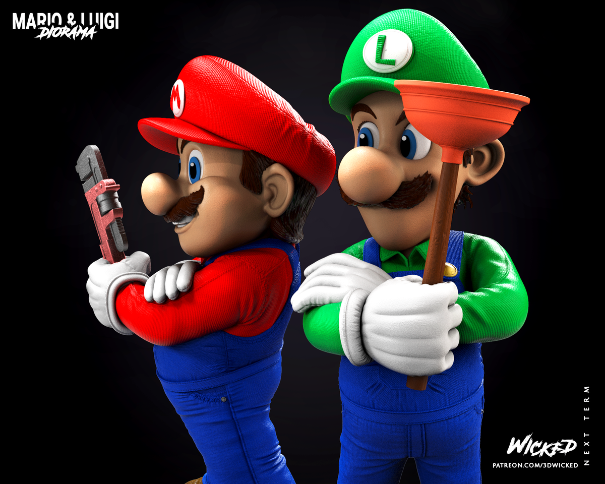 Mario And Luigi Diorama