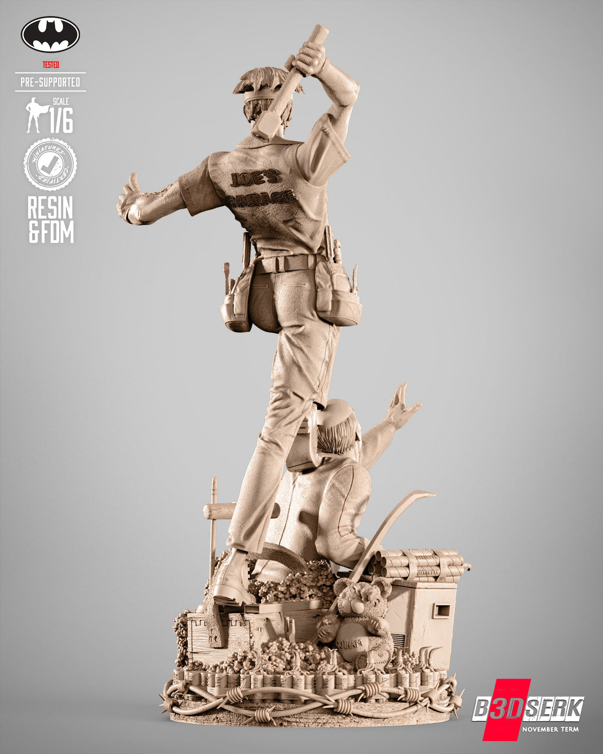 Joke Face Off Statue 3D-Printed Kit