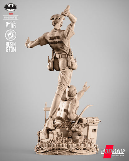 Joke Face Off Statue 3D-Printed Kit