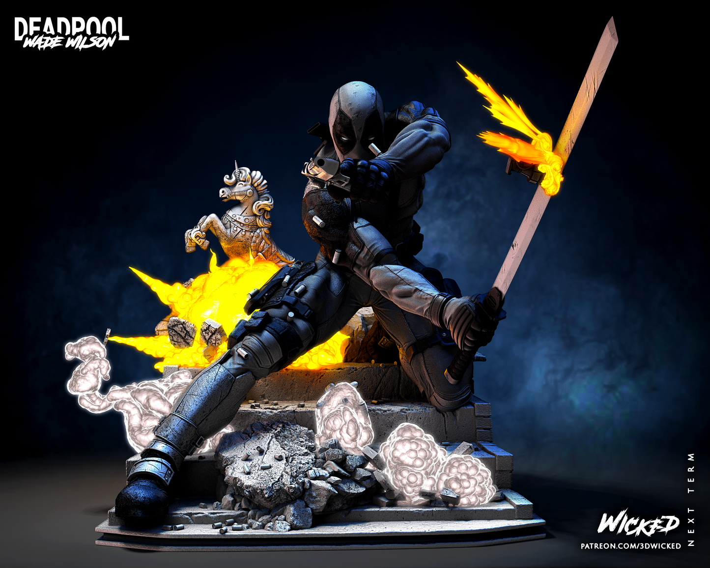 Deadpool Statue