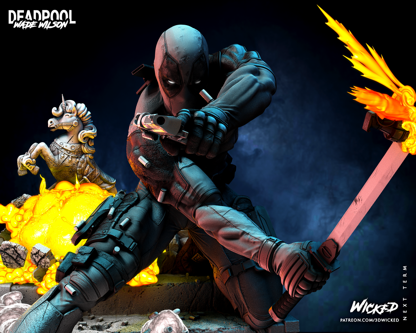 Deadpool Statue