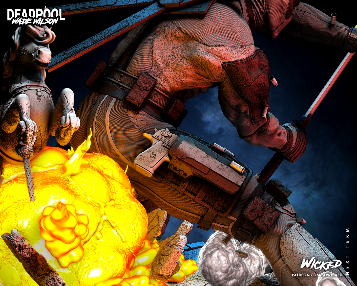 Deadpool Statue