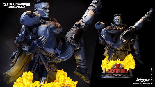 Cable & Deadpool Diorama Bust