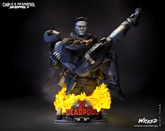 Cable & Deadpool Diorama Bust