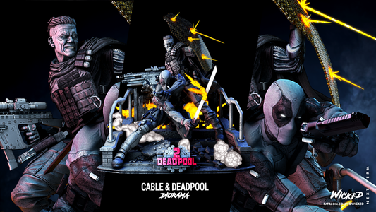 Cable And Deapool Diorama