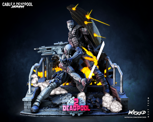 Cable And Deapool Diorama