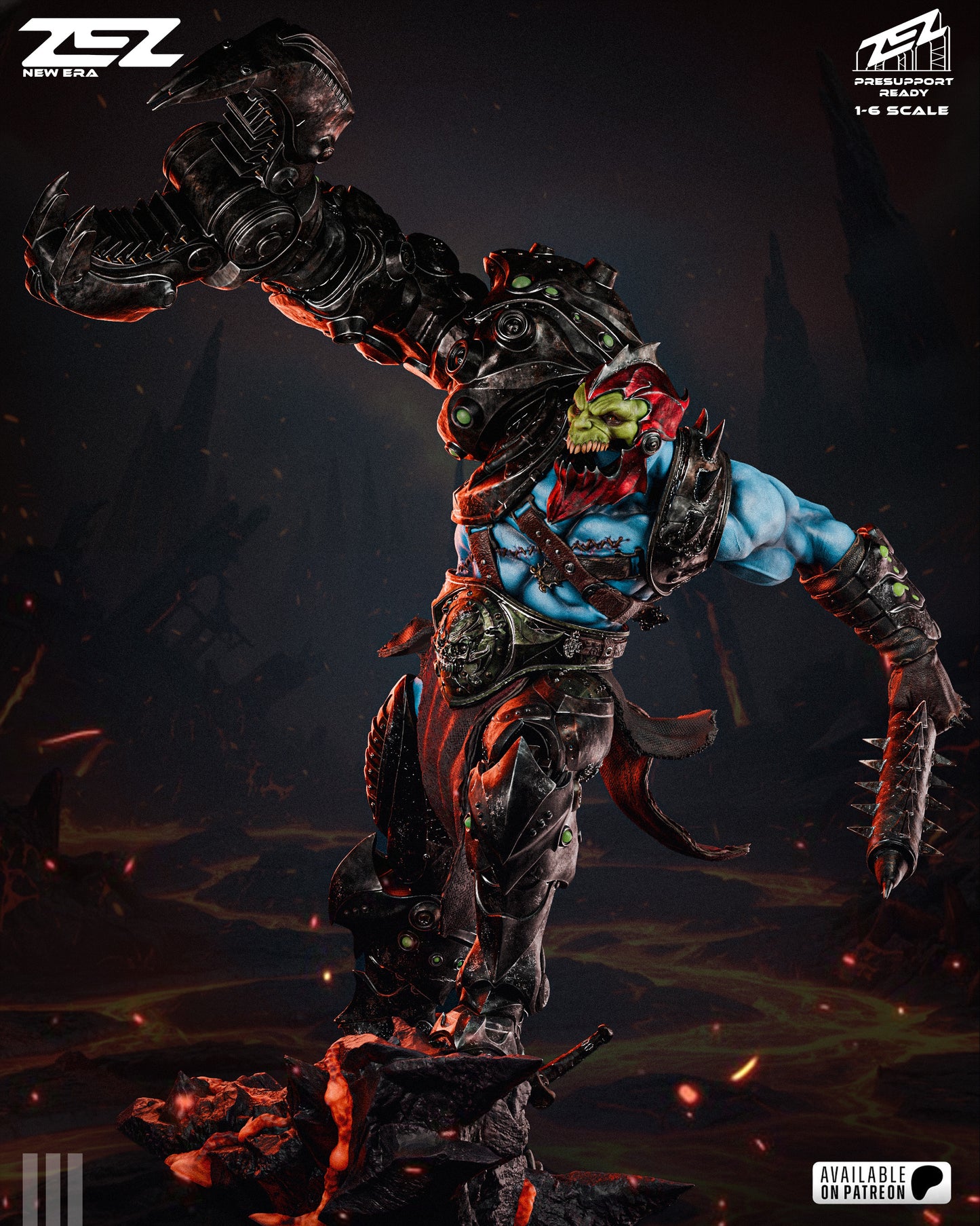 Trapjaw Statue 3D-Printed Kit