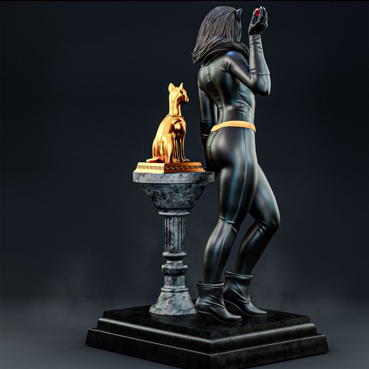 Catwoman (Julie Newmar)Statue 3D-Printed Kit