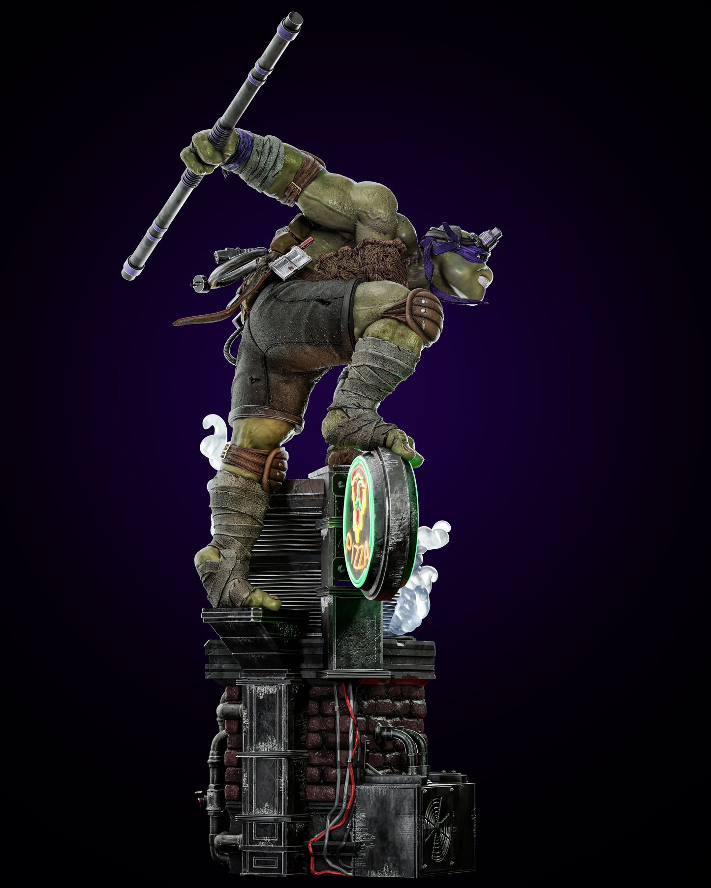 Donatello TMNT Statue 3D-Printed Kit