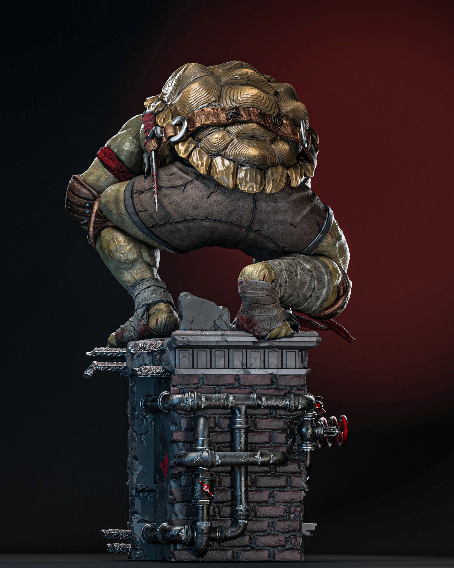 Raphael TMNT Statue 3D-Printed Kit