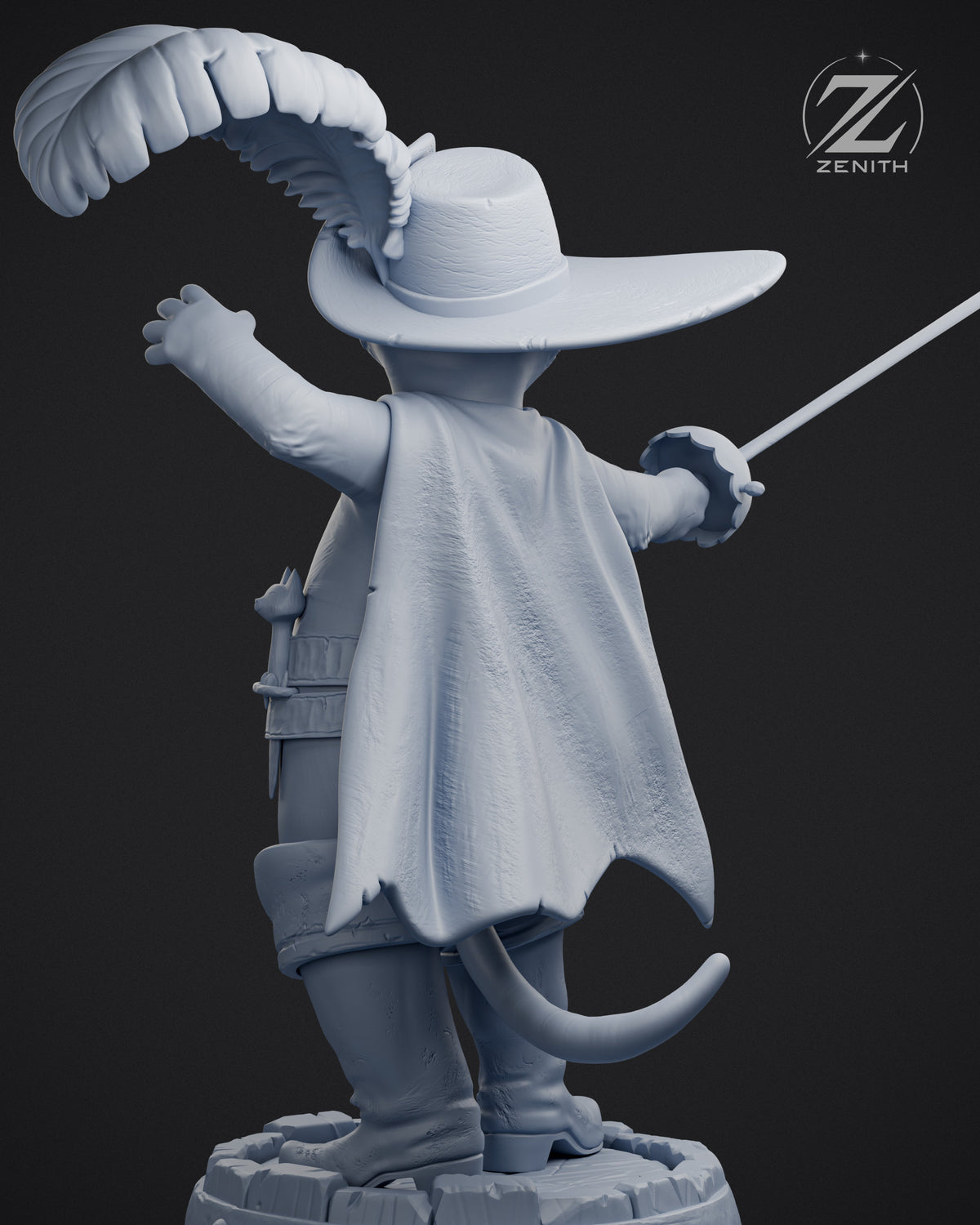 Puss In The Boots Statue 3D-Printed Kit