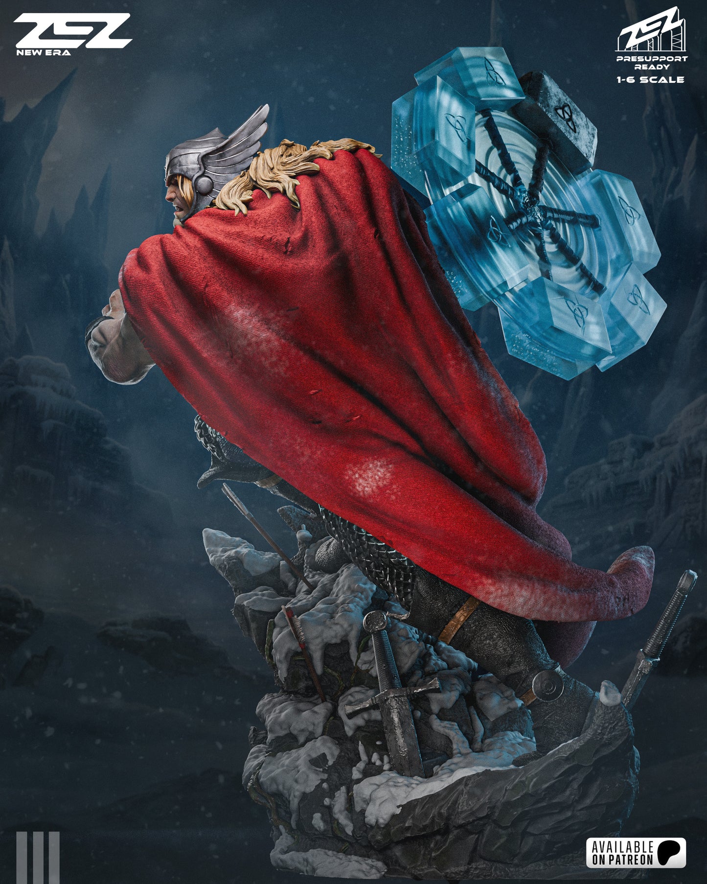 Thor Statue 3D-Printed Kit