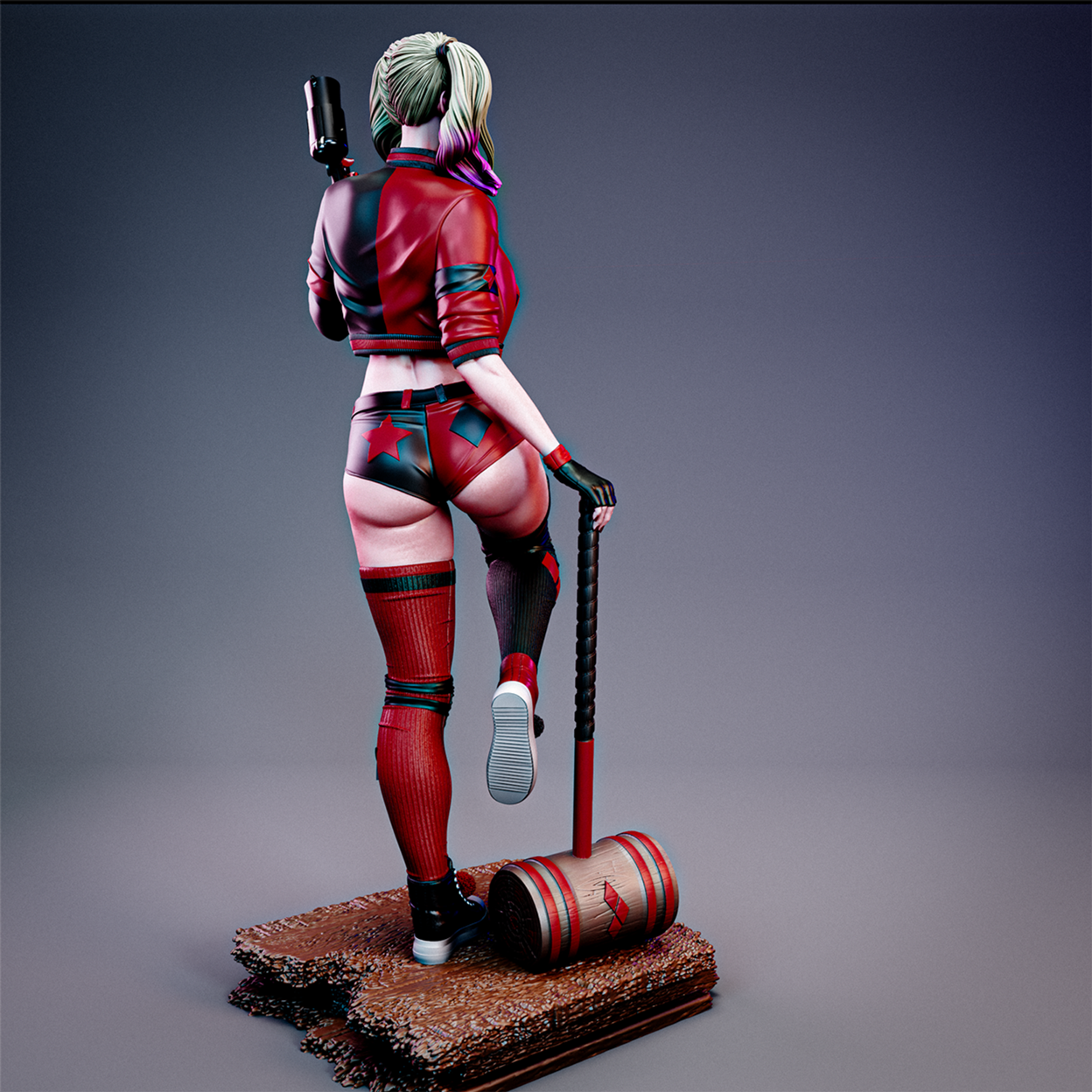 Harley Quinn Statue 3D-Printed Kit