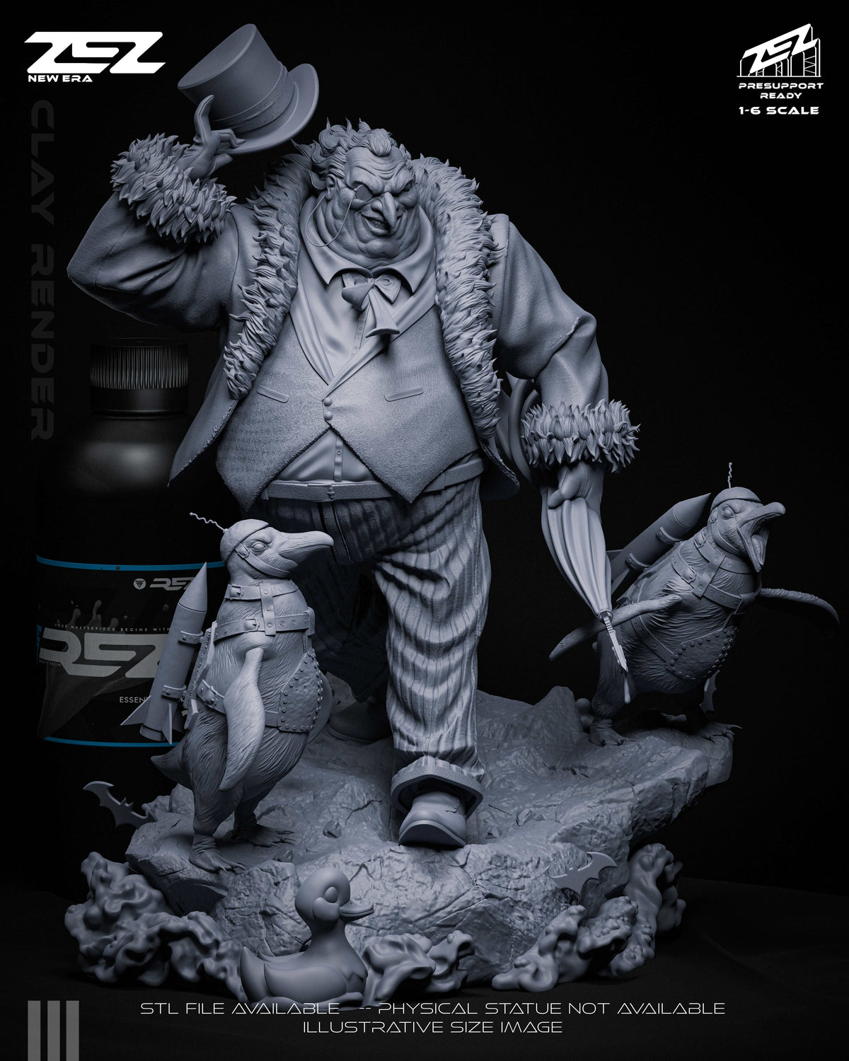 Penguin Statue 3D-Printed Kit