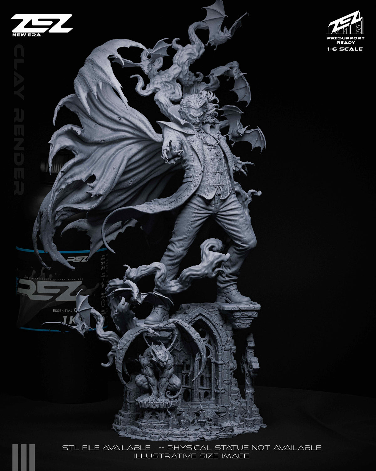 Dracula Statue 3D-Printed Kit