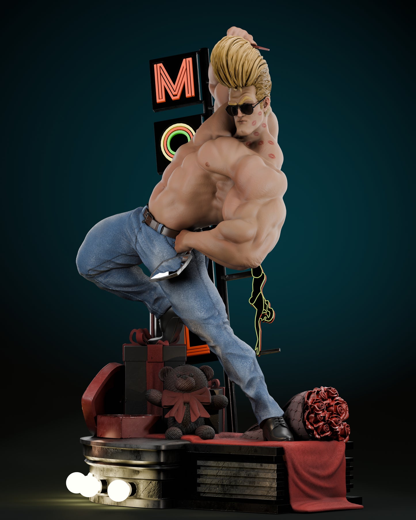 Johnny Bravo Statue