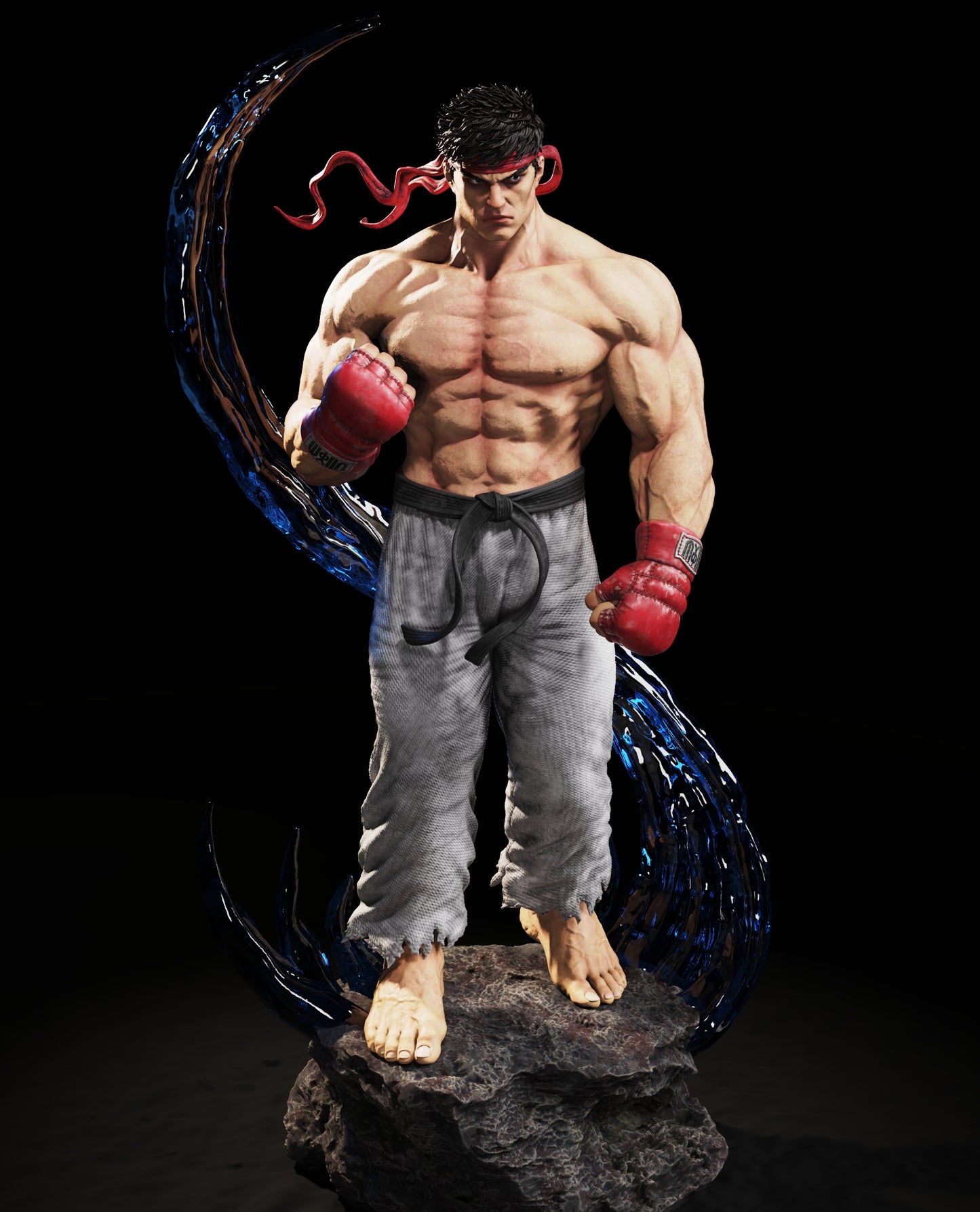 Ryu (Street Fighter) Statue 3D-Printed Kit