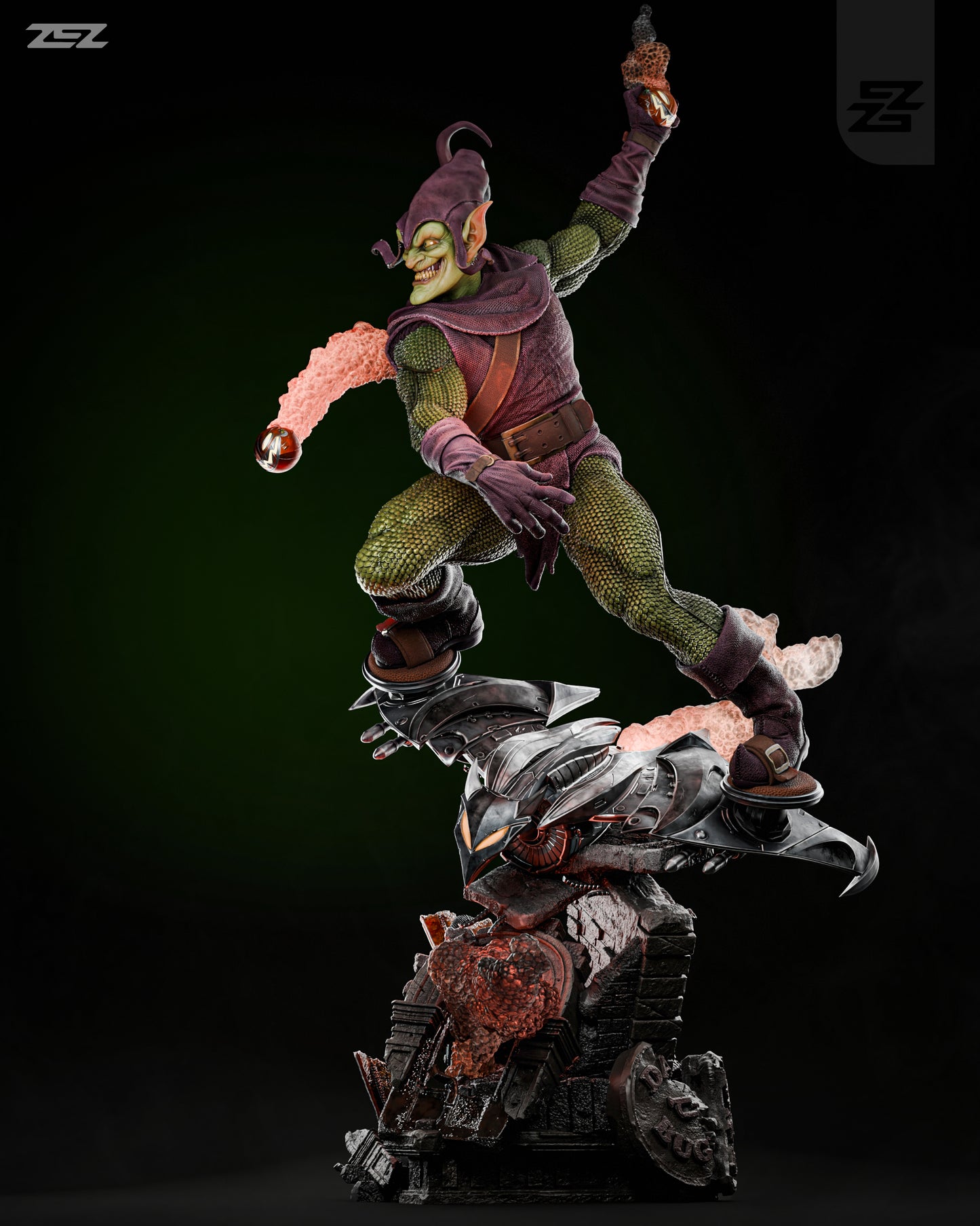 Green Goblin Statue 3D-Printed Kit