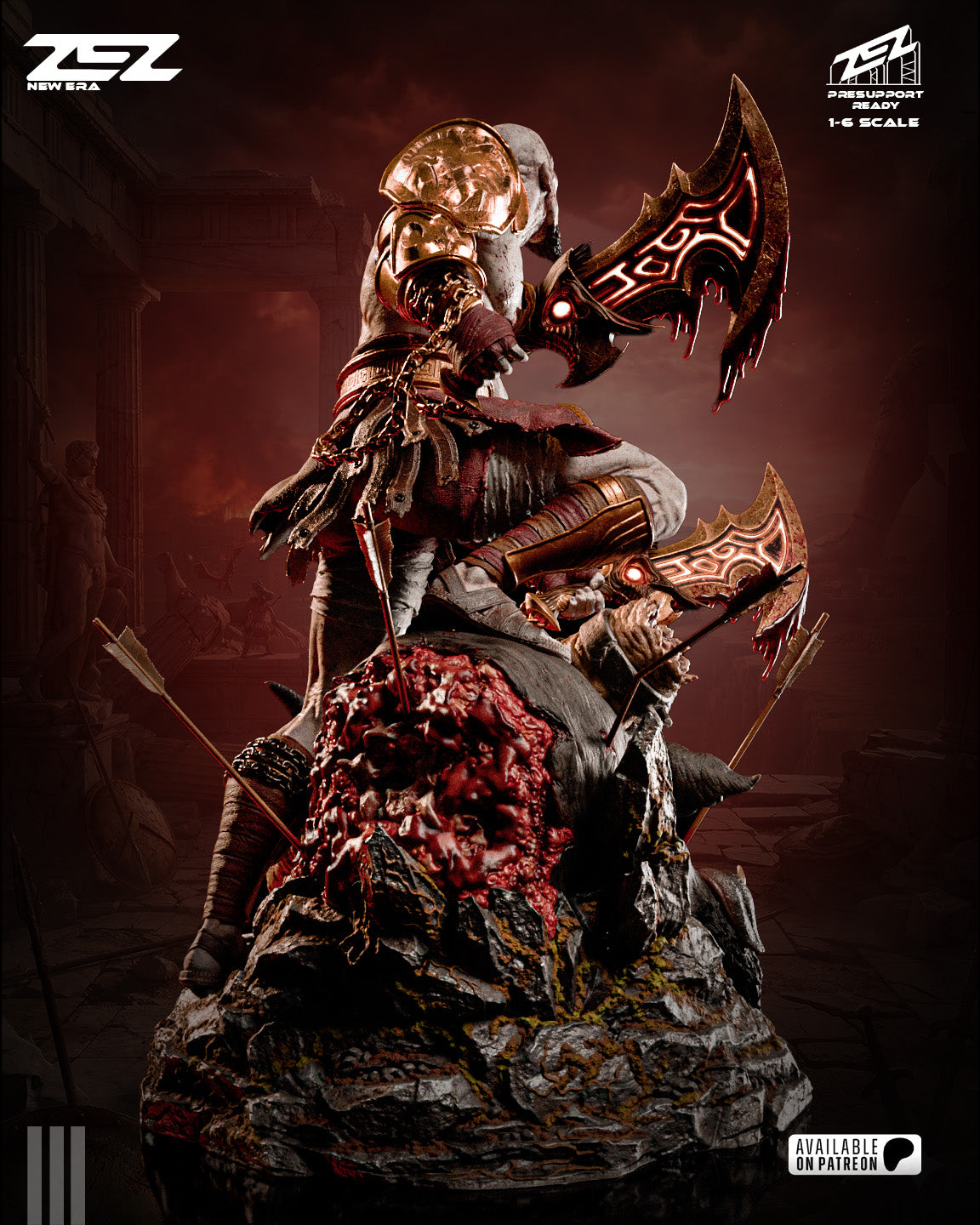 Kratos Statue 3D-Printed Kit