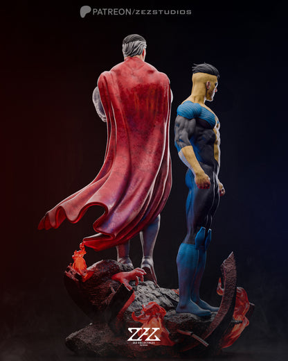 Invincible & Omni Man Statue 3D-Printed Kit