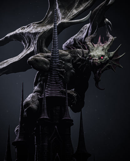 Mysterious Dragon Statue 3D-Printed Kit