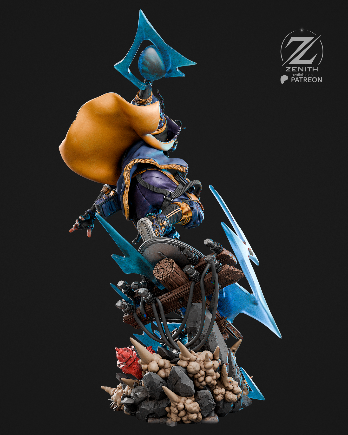 Static Shock Statue 3D-Printed Kit