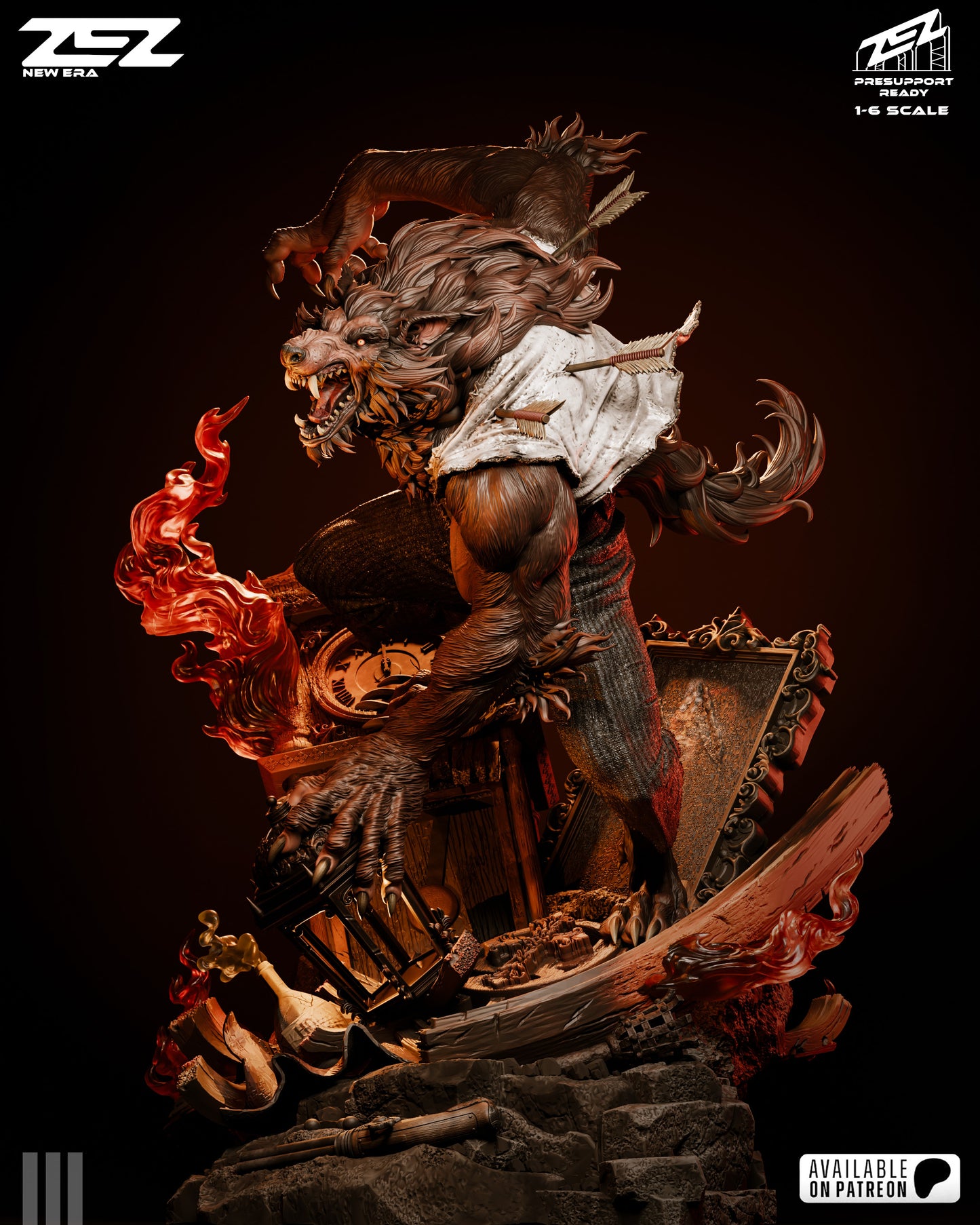 Werewolf Statue