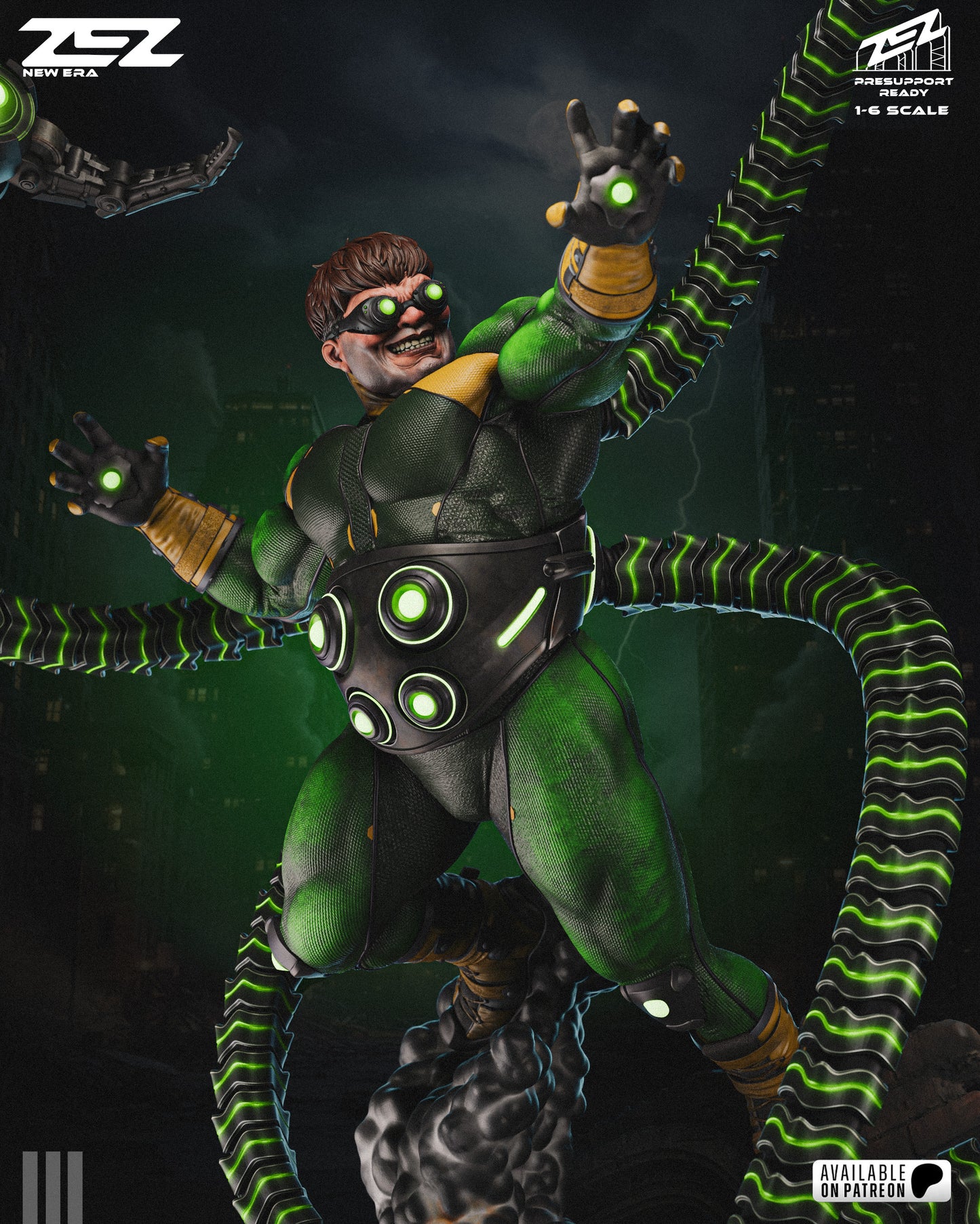 Doc Ock Statue 3D-Printed Kit