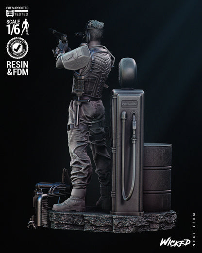 Pvt. Luc Deveraux (Universal Soldier) Statue