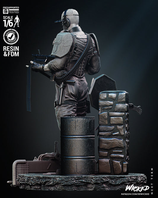 Sgt. Andrew Scott (Universal Soldier) Statue