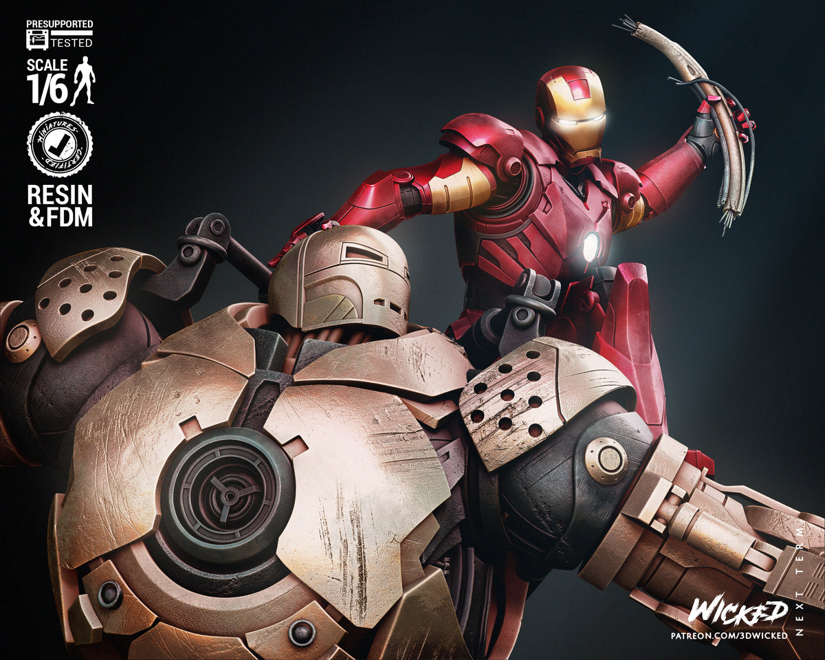 Iron Man and Iron Monger Diorama