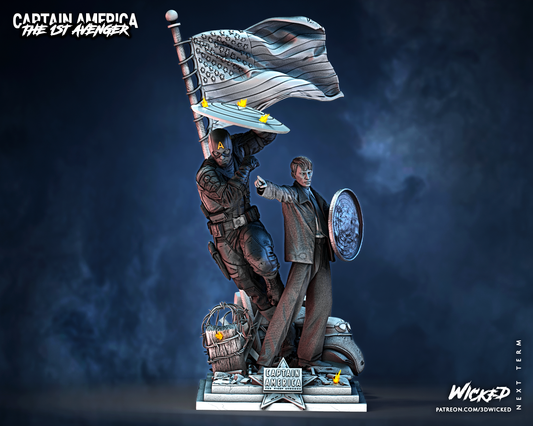 Steve Rogers And Captain America Diorama