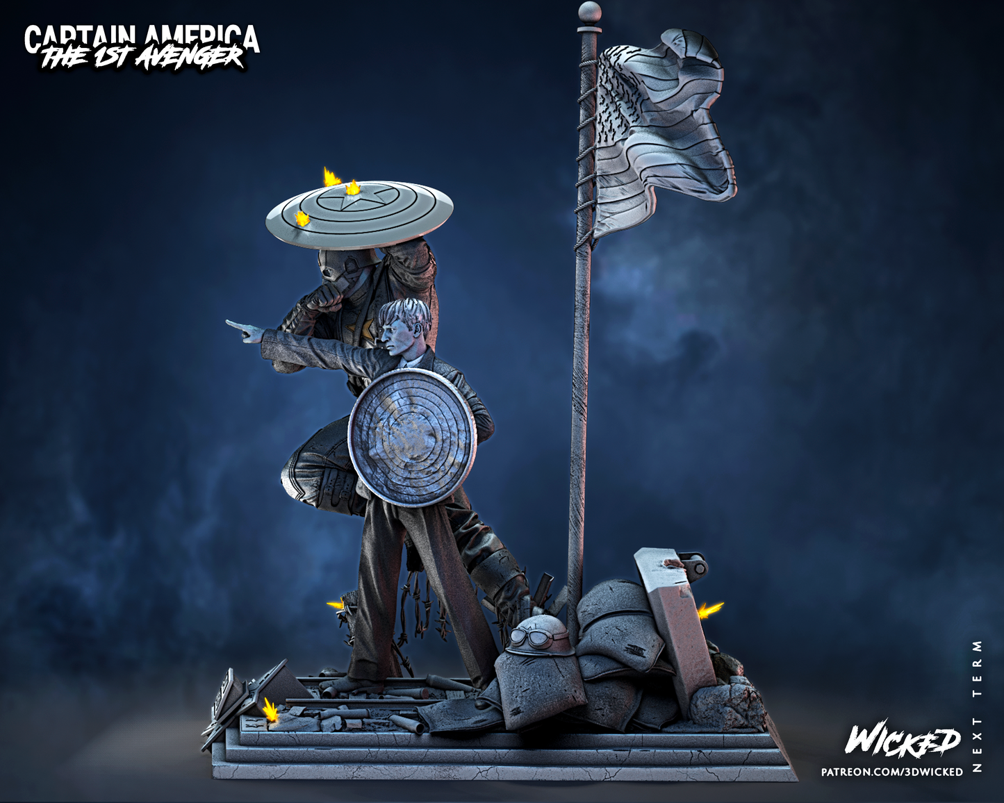 Steve Rogers And Captain America Diorama