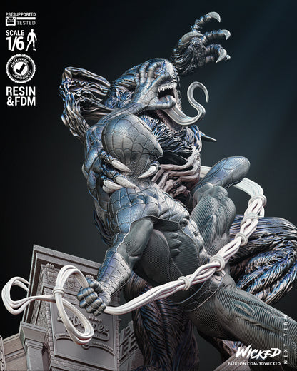 Venom and Spiderman Diorama