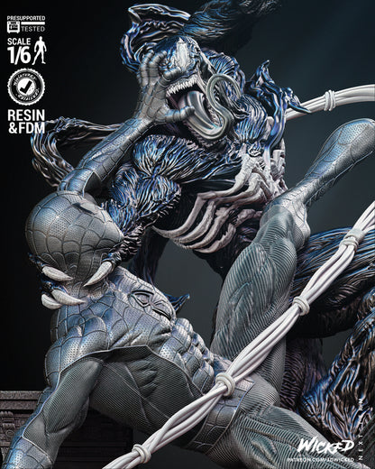 Venom and Spiderman Diorama