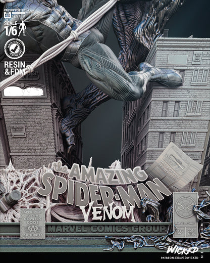 Venom and Spiderman Diorama